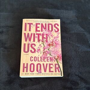 It Ends With Us by — Pink Floral Cover Coffee Table Book